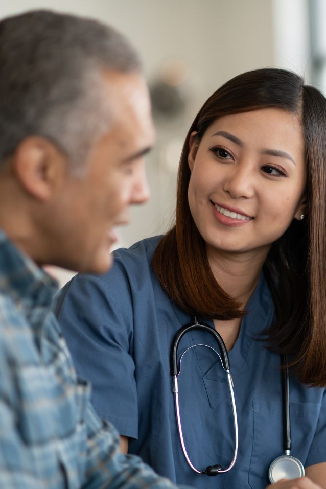 caregiver with elderly